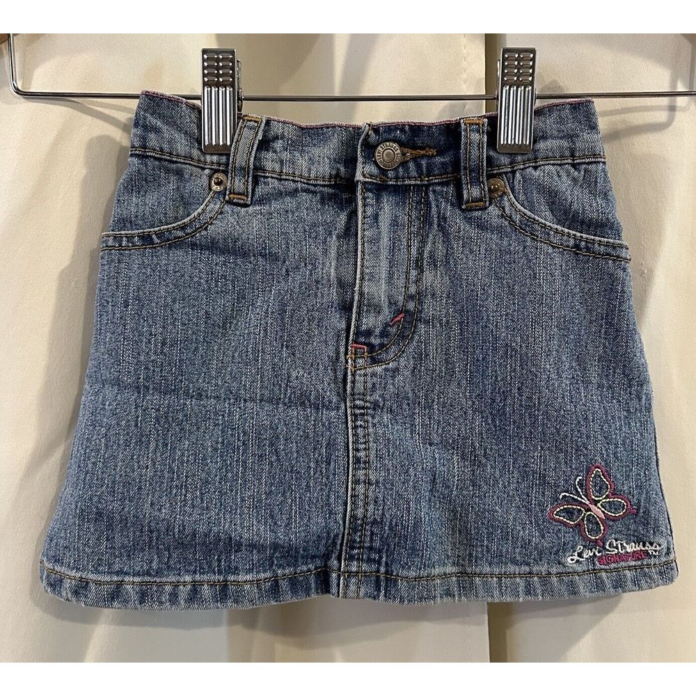 Levi's‎ Strauss Signature Toddler 18 Months Girl's Denim Skort With Butterflies
